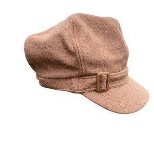 Nine West Womens Newsboy Cabbie Cap Tan Wool Blend  Adjustable #4719 NWT $34